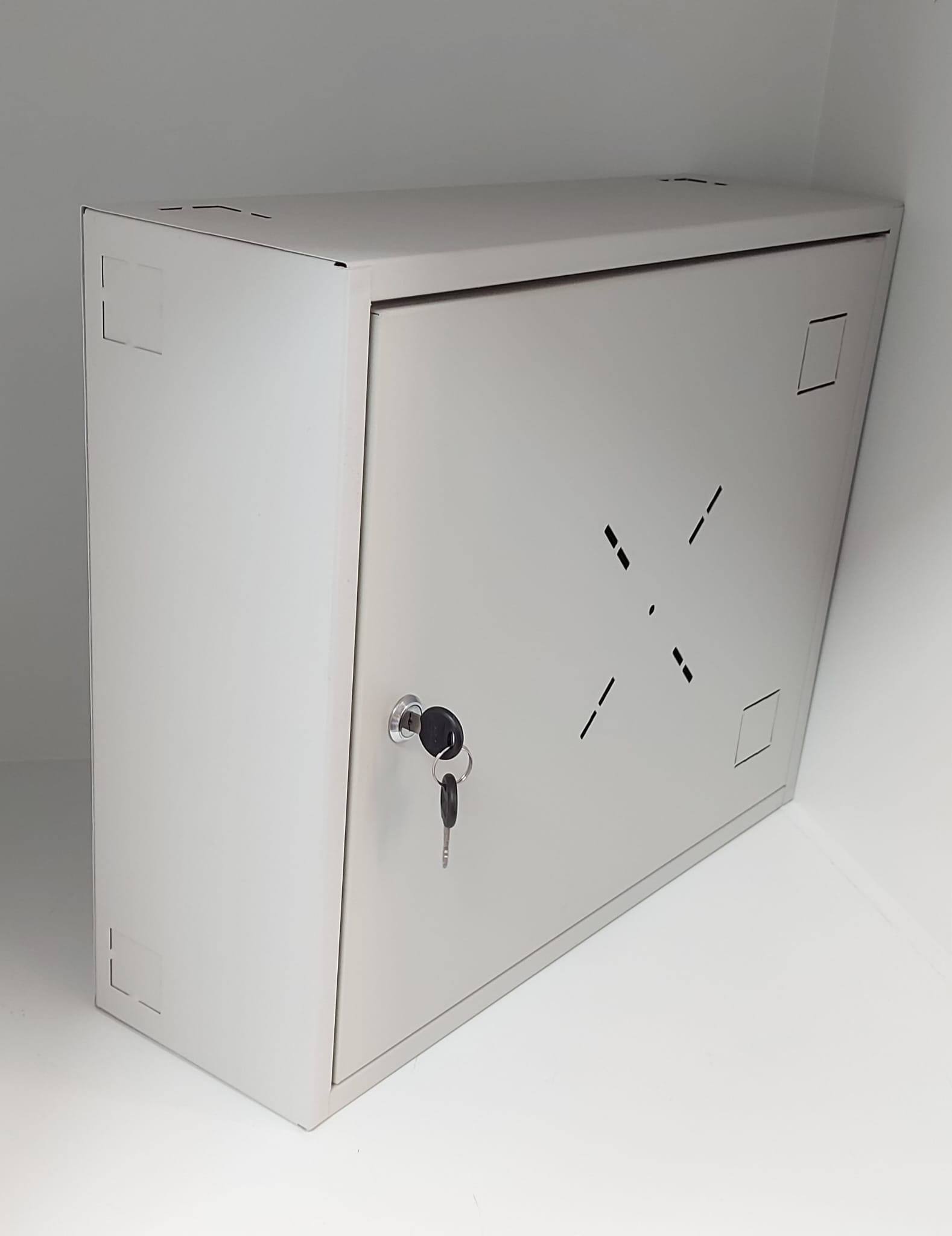 Dvr Nvr Xvr Switch Access Point Network Reutor Cctv Rack Kabinet ve Monitör Koruma Box-Kutu-Pano 1U 23 '' Bej ( W : 550 X H : 450 X D : 150 mm )