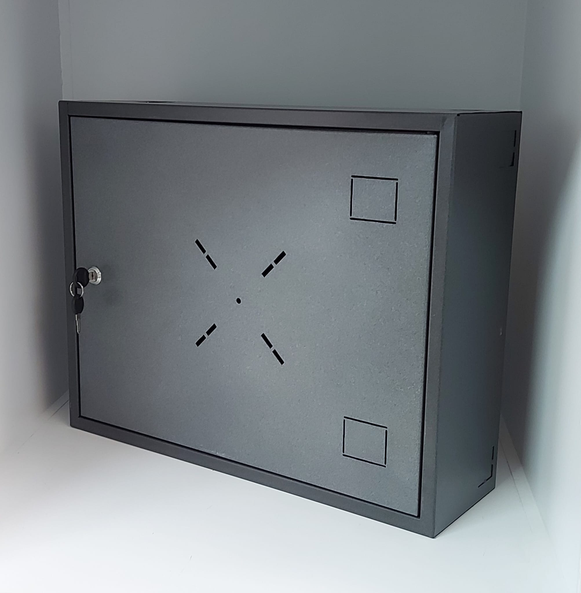 Dvr Nvr Xvr Switch Access Point Network Reutor Cctv Rack Kabinet ve Monitör Koruma Box-Kutu-Pano 1U 19 '' Antrasit ( W : 500 X H : 400 X D : 150 mm )