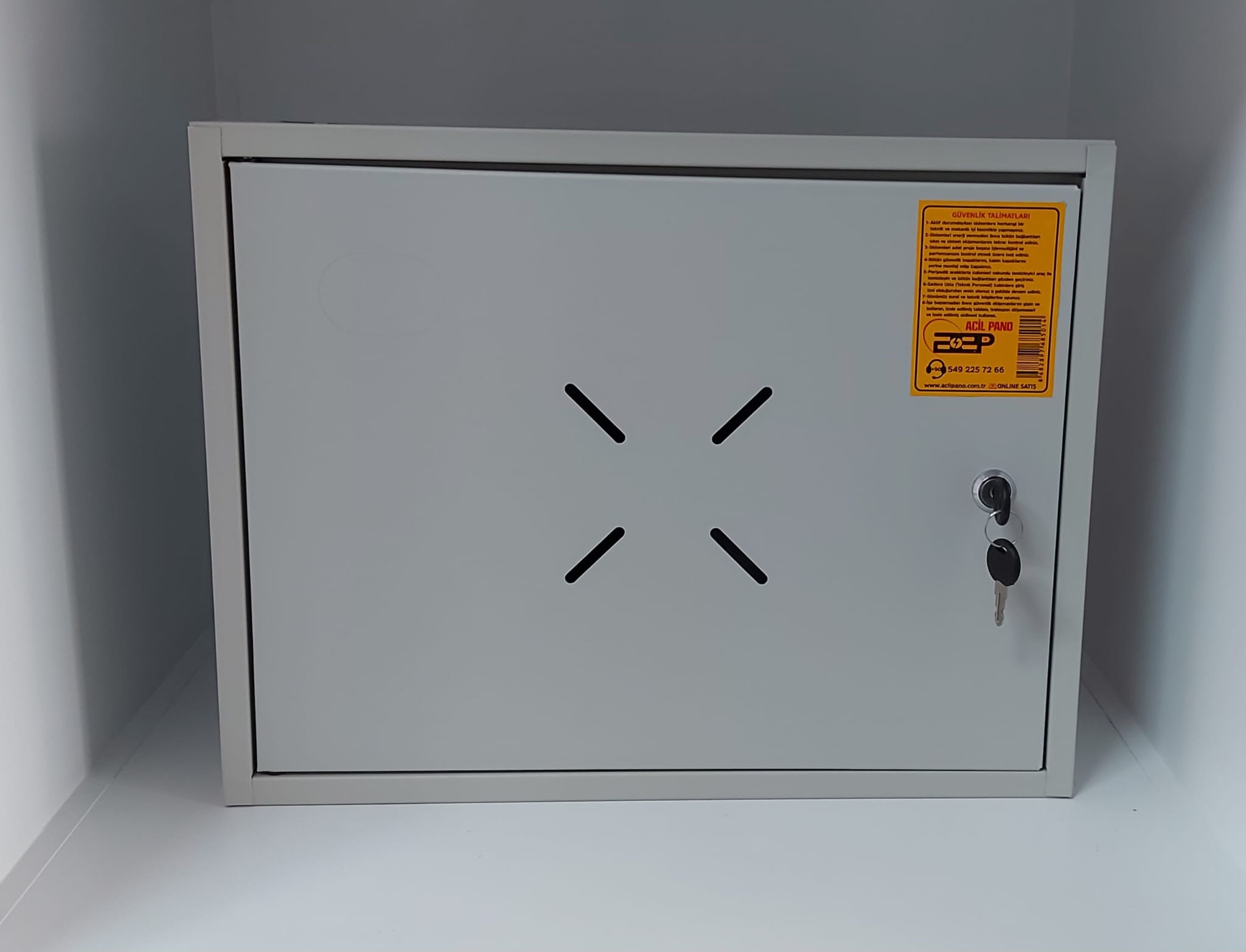 Dvr Nvr Xvr Switch Access Point Network Reutor Cctv Rack Kabinet ve Monitör Koruma Box-Kutu-Pano 1U 19 '' Bej ( W : 500 X H : 400 X D : 150 mm )